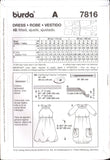 Burda 7816 Halter or Round Neck Bubble Skirt Dress, Uncut, Factory Folded, Sewing Pattern Multi Size 6-18