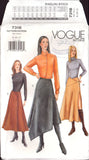 Vogue 7318 Skirt in Two Lengths with Style Variations, Uncut, Factory Folded, Sewing Pattern Size 8-12