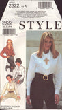 Style 2322 Sewing Pattern, Women's Blouses, Size 8-10, Partially Cut, Complete