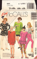 McCall's 5468 Sewing Pattern Tunic, Skirt, Leggings, Size 12-14-16, Uncut, Factory Folded