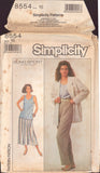 Simplicity 8554 Sewing Pattern, Top, Skirt, Pants, Shirt-Jacket, Size 16, Uncut, Factory Folded