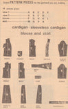 Style 3278 Sewing Pattern, Women's Lined Cardigan, Blouse and Skirt 14, cut, Incomplete or Size 14, cut, Complete
