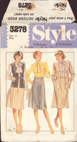 Style 3278 Sewing Pattern, Women's Lined Cardigan, Blouse and Skirt 14, cut, INCOMPLETE or Size 14, cut, COMPLETE