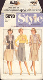 Style 3278 Sewing Pattern, Women's Lined Cardigan, Blouse and Skirt 14, cut, Incomplete or Size 14, cut, Complete