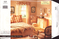Vogue 1646 Bedroom Decor: Duvet Covers, Pillow Covers, Valances and Curtains, Uncut, Factory Folded Sewing Pattern Various Sizes