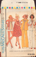 McCall's 5545 Maternity Dress or Tops, Jacket and Pants or Shorts, Size 14, Cut, Incomplete