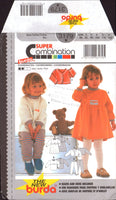 Burda 3179 Toddler/Child Coordinates: Dress, T-Shirt, Pants and Jacket, Uncut, Factory Folded Sewing Pattern Multi Size 18M-6