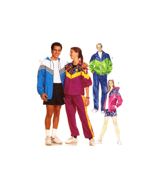 McCall's 7611 Unisex Activewear: Jacket, Pants and Shorts, Uncut, Factory Folded Sewing Pattern Size 34-36