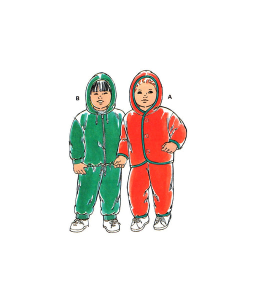 Kwik Sew 2260 Toddlers' Loose Fitting Jacket and Pants, Uncut, Factory Folded Sewing Pattern Size T1-T4