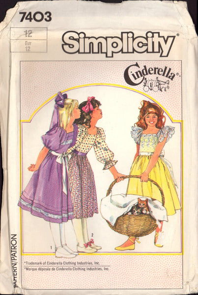 Simplicity 7403 Cinderella Girls' Fit and Flare Dress with Sleeve and Patterns Central Simplicity 7403 Cinderella Girls' Fit and Flare Dress with Sleeve and Patterns Central