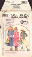 Simplicity 8192 Cinderella Girls' Blouse and Flared Skirt, Uncut, Factory Folded Sewing Pattern Size 7