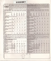 McCall's 2362 Sewing Pattern, Girls' Dress or Shirt, Capri Pants and Skirt, Size 12-14-16, PARTIALLY CUT, COMPLETE