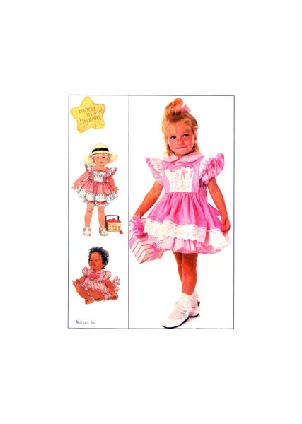Simplicity 8526 Toddlers' Dress, Pinafore or Sundress and Panties, Uncut, Factory Folded and Sealed Sewing Pattern Size 2
