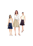 Vogue 7416 Slightly Flared Skirts with Style and Trim Variations, Uncut, Factory Folded, Sewing Pattern Size 8-12