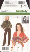 Simplicity 3830 Patty Reed Wrap in One Size and Straight Leg Pants, Uncut, Factory Folded, Sewing Pattern Multi Size 6-14