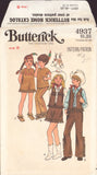 Butterick 4937 Sewing Pattern, Children's Costume, Size 8, PARTIALLY CUT, COMPLETE