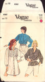 Vogue 8362 Shirt Dress or Blouse with Button Front Closing and Shaped Hemline, Uncut, Factory Folded and Sealed Sewing Pattern Size 10
