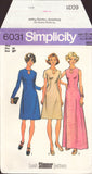 Simplicity 6031 Dress in Two Lengths with Keyhole Neckline and Sleeve Variations, Uncut, Factory Folded and Sealed Sewing Pattern Size 18