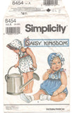 Simplicity 8454 Daisy Kingdom Baby Romper and Bonnet, Uncut Sewing Pattern Multi Size Newborn-18 months