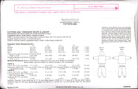 Kwik Sew 2260 Toddlers' Loose Fitting Jacket and Pants, Uncut, Factory Folded Sewing Pattern Size T1-T4