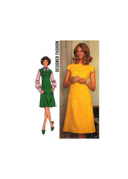 Simplicity 5114 Lined, Princess Seamed, Dress or Jumper, Uncut, Factory Folded Sewing Pattern Size 10 Bust 32.5