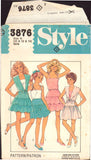 Style 3876 Girl's Summer Cover Up and Tiered Skirt, Uncut, Factory Folded, Sewing Pattern Size 10-14