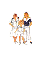 New Look 6117 Girls' Sailor Outfits: Tops, Skirt, Pants and Shorts, Uncut, Factory Folded Sewing Pattern Multi Size 3-10