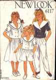New Look 6117 Girls' Sailor Outfits: Tops, Skirt, Pants and Shorts, Uncut, Factory Folded Sewing Pattern Multi Size 3-10