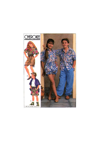 Simplicity 9237 Cherokee Unisex Children's Shirt, Pants and Shorts in Two Lengths, Uncut, Factory Folded Sewing Pattern Size 7-12