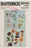 Butterick 3712 Transfer Applique and Embroidery Package Iron-On Transfer Motifs, Uncut, Factory Folded Sewing Pattern