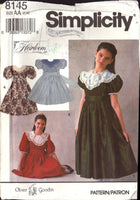 Simplicity 8145 Oliver Goodin Dress in Two Lengths with Heirloom Lace Detailing, Uncut, Factory Folded Sewing Pattern Size 7-10