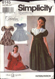 Simplicity 8145 Oliver Goodin Dress in Two Lengths with Heirloom Lace Detailing, Uncut, Factory Folded Sewing Pattern Size 7-10