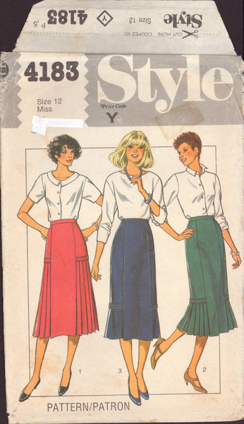 Style 4183 Sewing Pattern, Set of Skirts, Size 10, Cut, Complete OR Size 12, Cut, Complete