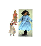 Style 2564 Girls' Loose Fitting Dress with Ruffle Hem and Vest/Waistcoat, Uncut, Factory Folded and Sealed Sewing Pattern Multi Size 3-8