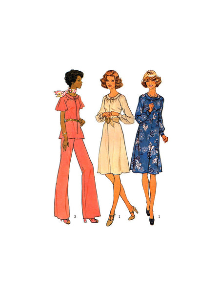 Simplicity 7148 Dress or Top and Wide Leg Pants in Half Sizes, Uncut, Factory Folded and Sealed Sewing Pattern Size 18