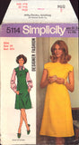Simplicity 5114 Lined, Princess Seamed, Dress or Jumper, Uncut, Factory Folded Sewing Pattern Size 10 Bust 32.5