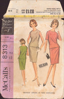 McCall's 8313 Bill Blass Two Piece Dress in Two Styles, Uncut, Factory Folded Sewing Pattern Size 14 Bust 34