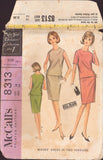 McCall's 8313 Bill Blass Two Piece Dress in Two Styles, Uncut, Factory Folded Sewing Pattern Size 14 Bust 34