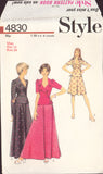 Style 4830 Wrap Top with Peplum and Panelled A-Line Skirt, Uncut, Factory Folded Sewing Pattern Size 12 Bust 34