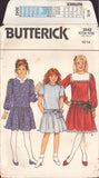 Butterick 3042 Sewing Pattern, Girls' Dress, Size 12-14, PARTIALLY CUT, COMPLETE
