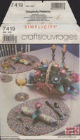 Simplicity 7419 Sewing Pattern, Braided Table Accessories, One Size, Uncut, Factory Folded