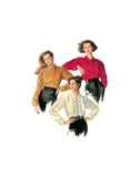 New Look 6928 Blouses with Ruffed, Single or Double Breasted Front, Uncut, Factory Folded Sewing Pattern Multi Size 34-44