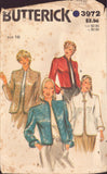 Butterick 3972 Lined Jackets in Two Lengths with Shaped Neck and Hemlines, Uncut, Factory Folded Sewing Pattern Size 16 Bust 38