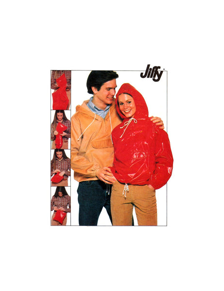 Simplicity 8110 Unisex Hooded Windcheater with Drawstring Waist, Uncut, Factory Folded Sewing Pattern Size 35-36.5