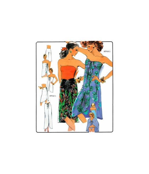 Sew Easy 167A Versatile Cover Ups or Skirt in Two Lengths , Uncut, Factory Folded Sewing Pattern Multi Plus Size 8-20