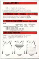 Tumble Times Frances & Frank Unisex Singlet / Tank Tops, Uncut, Factory Folded, Sewing Pattern Multi Size 8-22