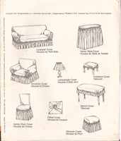 McCall's 6918 Sewing Pattern, Furniture Covers, Pillow Cover, Lampshade Cover, One Size, Uncut