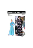 70s Slightly Flared Caftan with Neckline Slit and Wide Sleeves, Bust 38" (97 cm) Butterick 3935, Vintage Sewing Pattern Reproduction