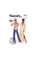 70s Evening Length Caftan or Top, Size Small (31.5"-32.5") or Medium (34"-36"), Butterick 3624, Vintage Sewing Pattern Reproduction