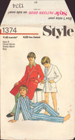 Style 1374 Boy's Robe in Two Lengths and Pajamas, Uncut, Factory Folded Sewing Pattern Size 6 Chest 25"